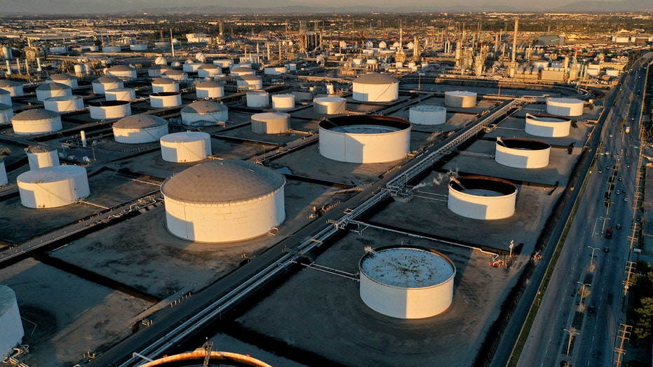 Oil storage tanks