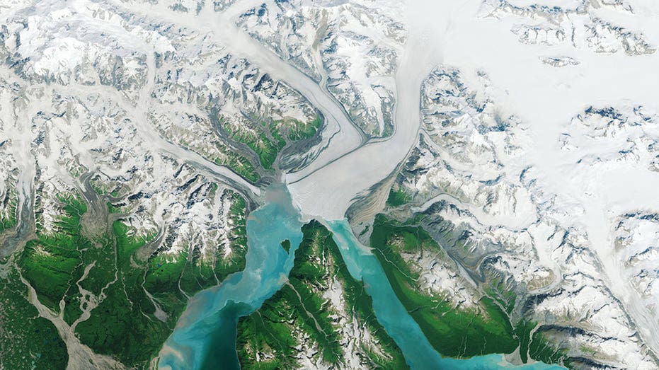 Hubbard Glacier from space