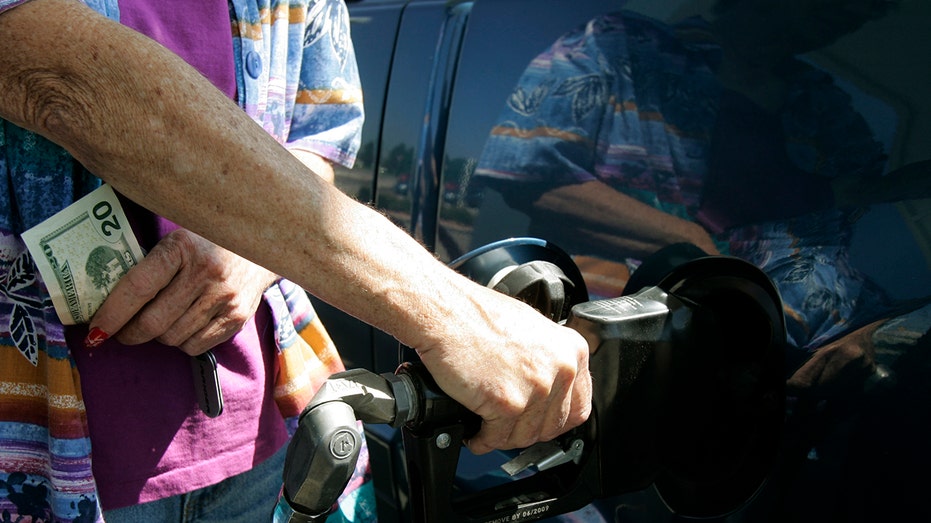 A customer getting gas