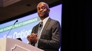 Raphael Bostic, president and chief executive officer of the Federal Reserve Bank of Atlanta, speaks during the National Association of Business Economics (NABE) economic policy conference in Washington, D.C, U.S., on Monday, March 21, 2022. The theme of this year&apos;s annual meeting is &quot;Policy Options for Sustainable and Inclusive Growth.&quot; 