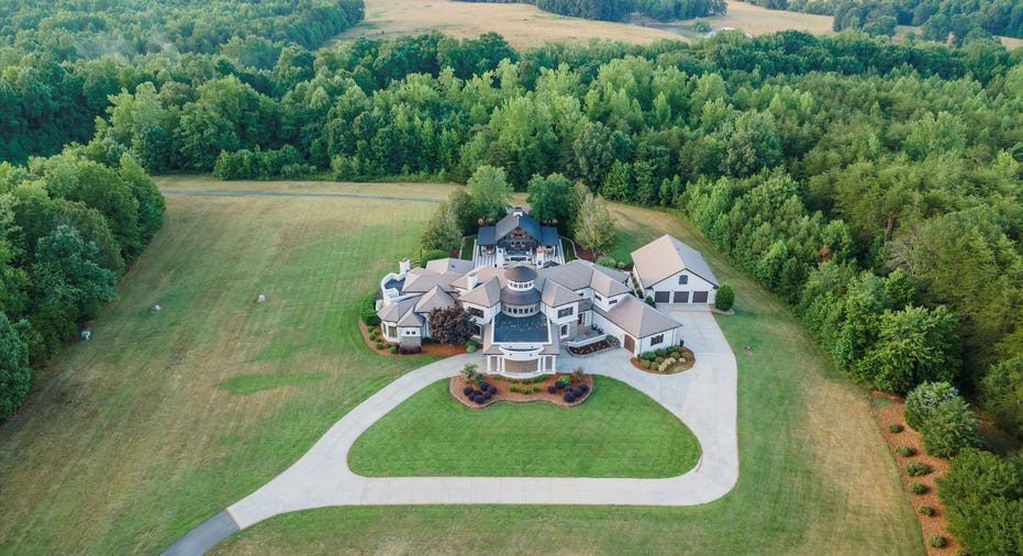 aerial view mooresville mansion
