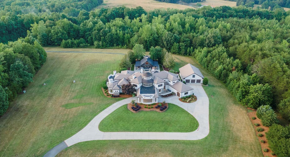 aerial view mooresville mansion