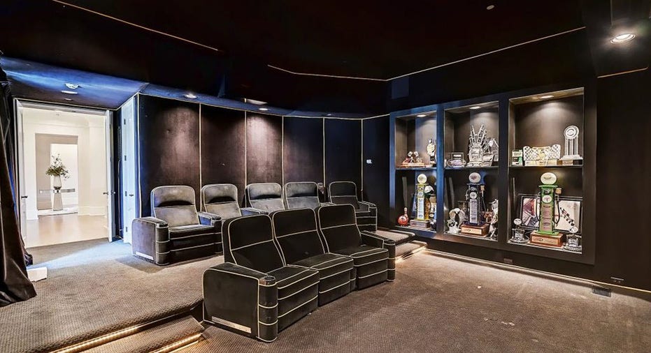 theater room nascar estate