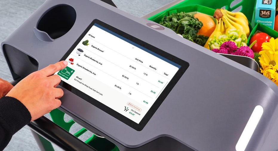 Amazon Dash Cart screen