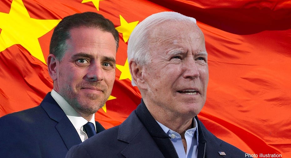 Joe and Hunter Biden with China flag