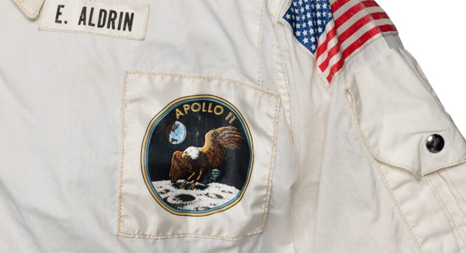 Apollo 11 logo and American flag