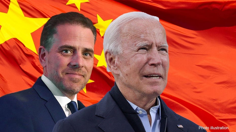 Joe and Hunter Biden with China flag