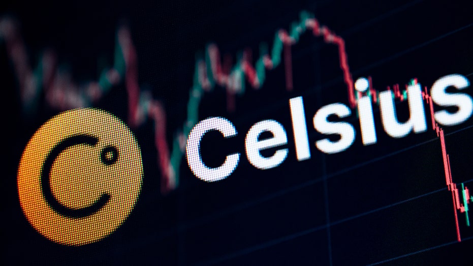 Celsius logo above market screen