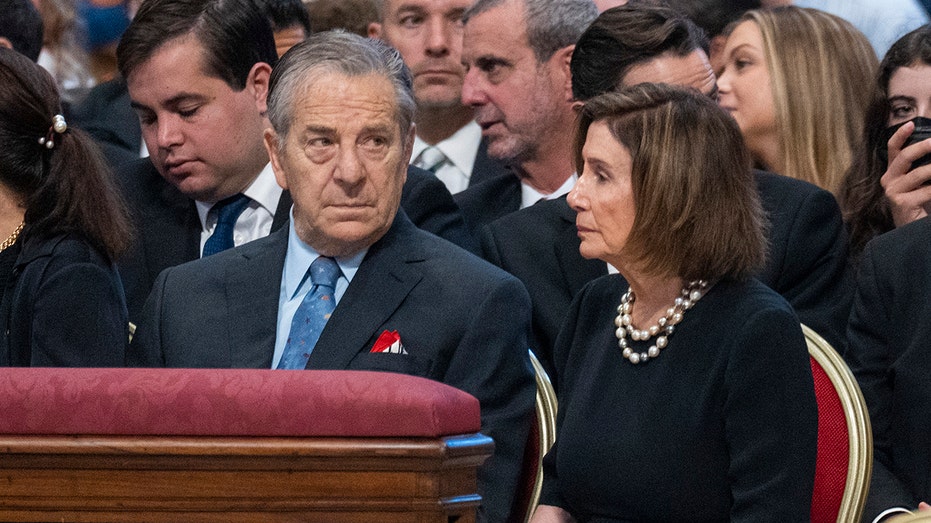 Nancy and Paul Pelosi attend mass