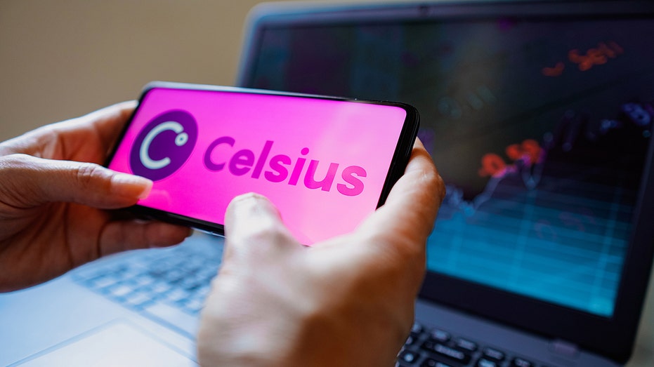 celsius logo on phone screen
