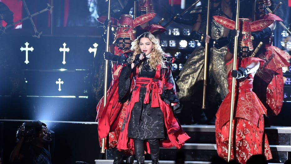 Madonna performing