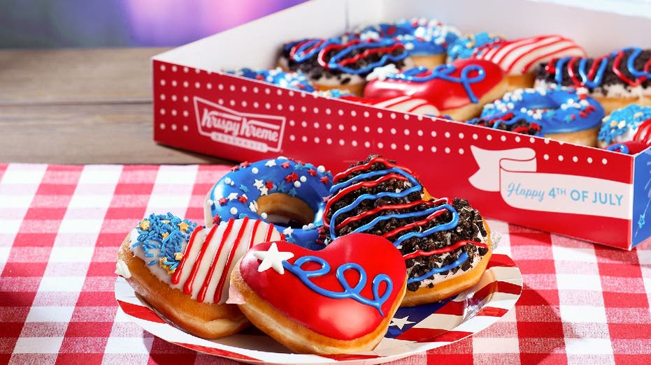 4th of July Krispy Kreme donuts