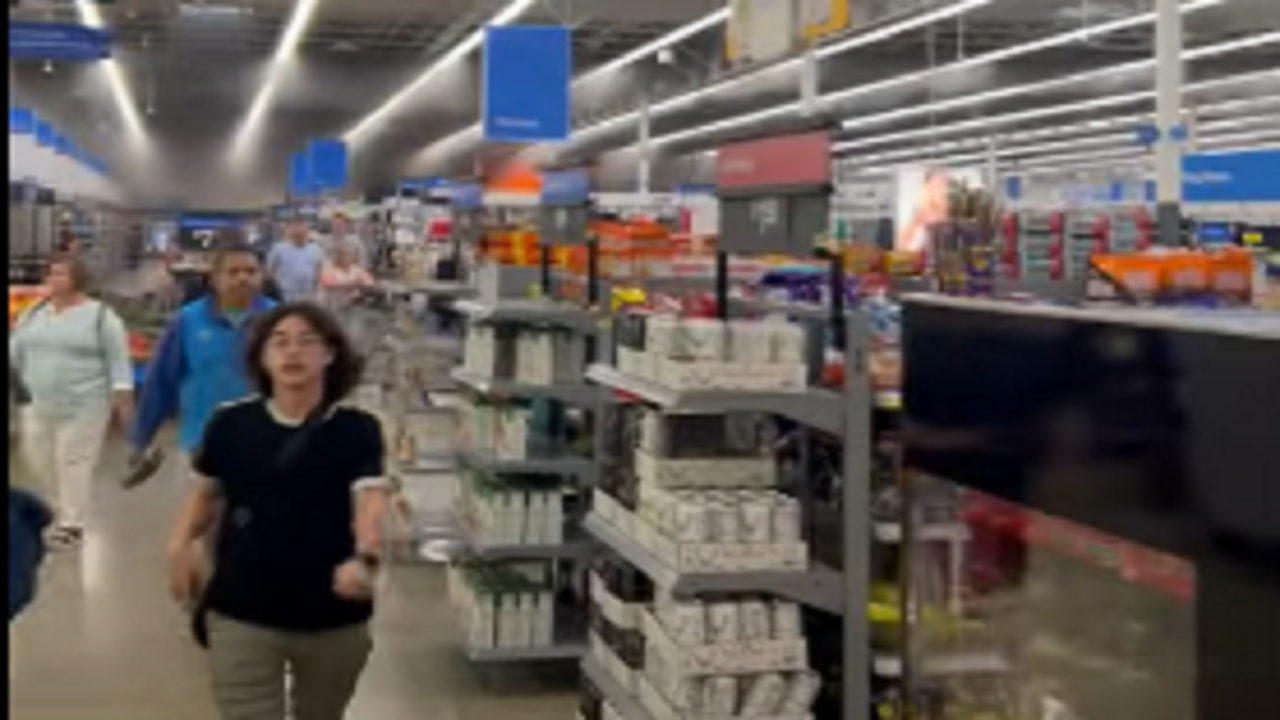 Video shows Walmart shoppers fleeing fire in store before