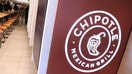 A signage is seen in a Chipotle outlet in Manhattan, New York City, U.S., February 7, 2022. 