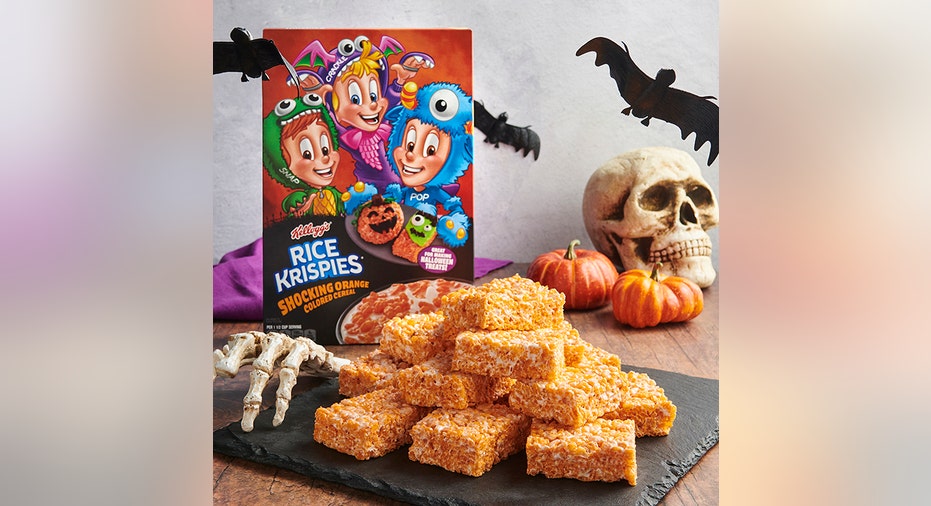 Kellogg’s new Rice Krispies Shocking Orange Colored Cereal rice krispie treats