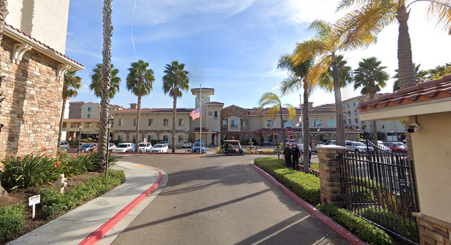 The front of Paradise Village