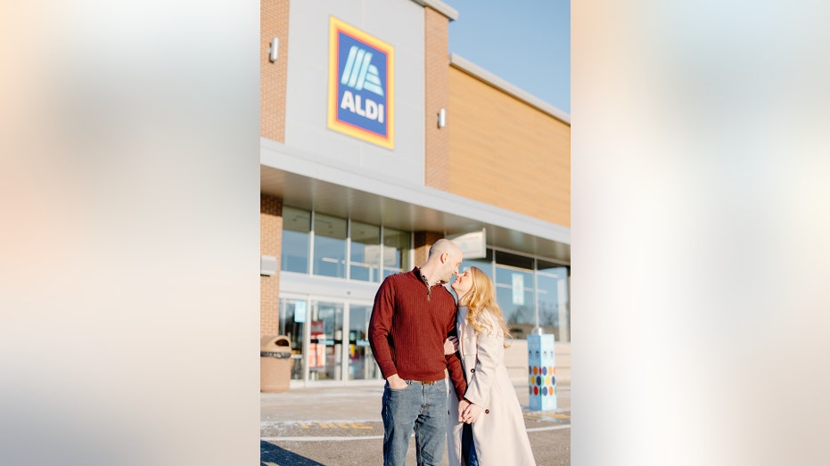 engaged couple ALDI