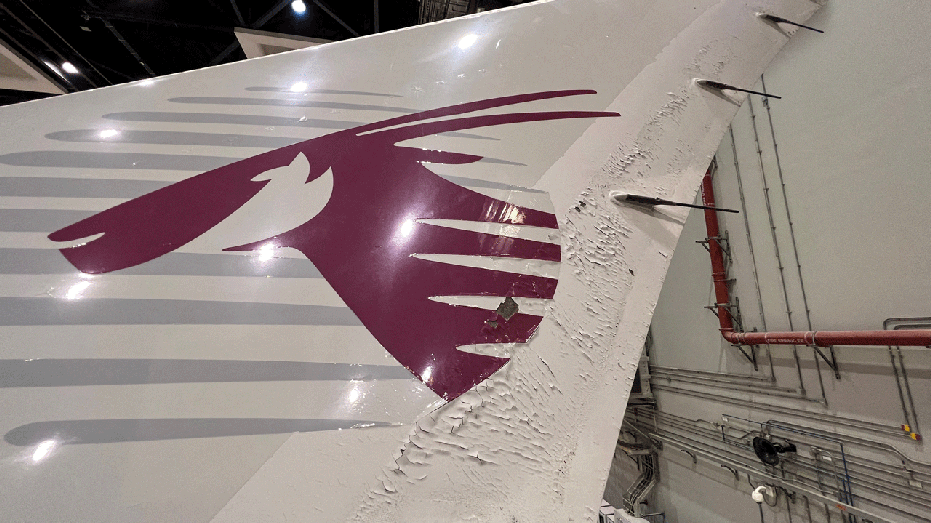 Damage on Qatar Airways' airplane