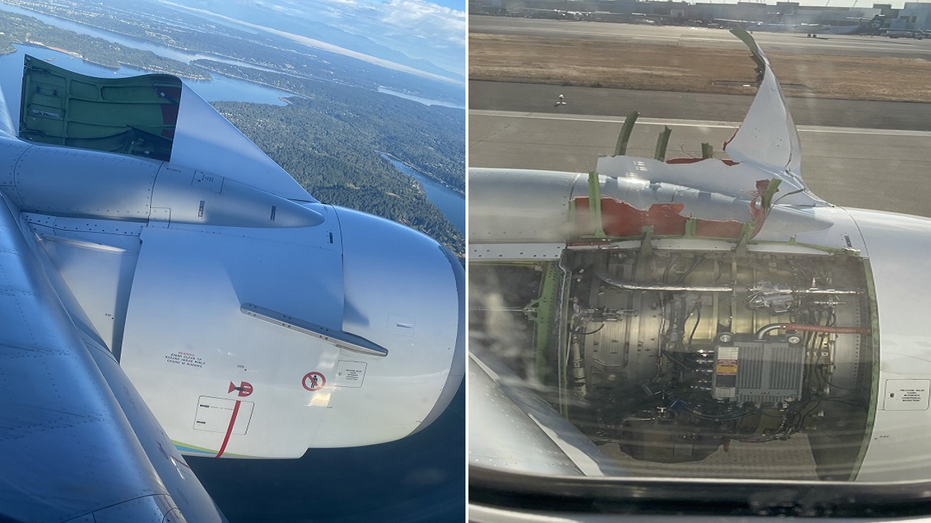 Alaska Airlines metal paneling breaking off