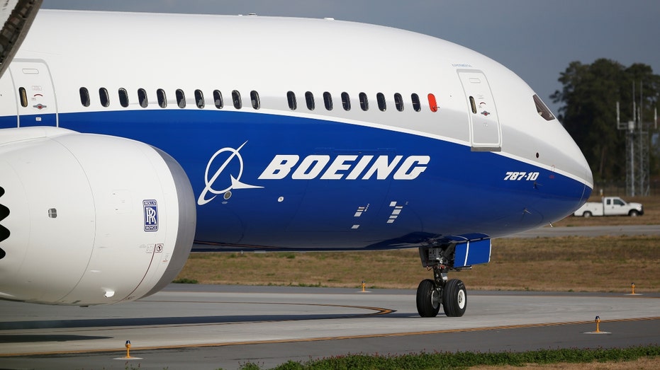 The Boeing 787-10 Dreamliner taxis