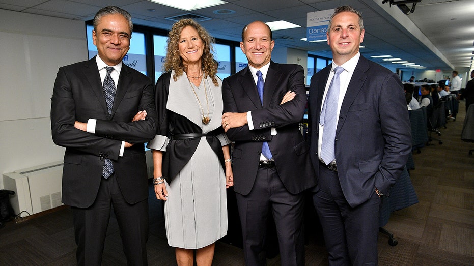 Photo of Anshu Jain with Cantor executives