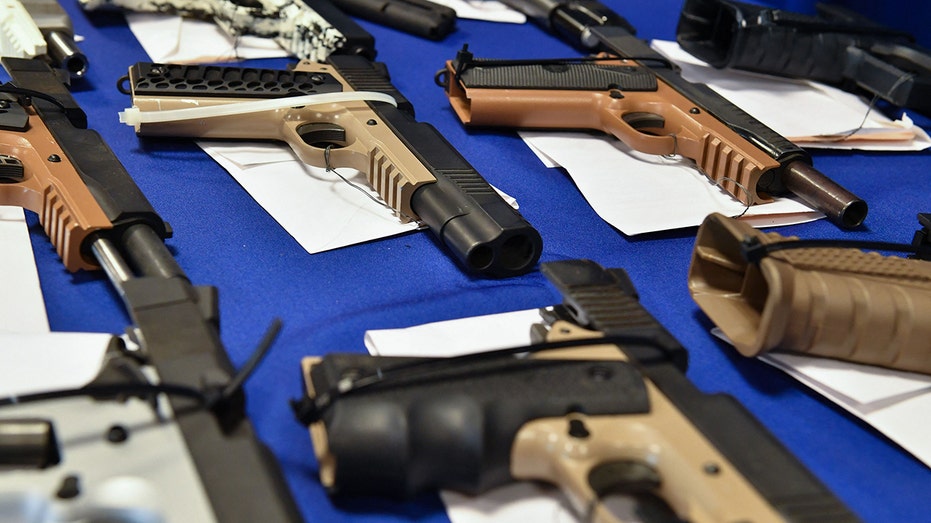 Guns seized by the government are on display