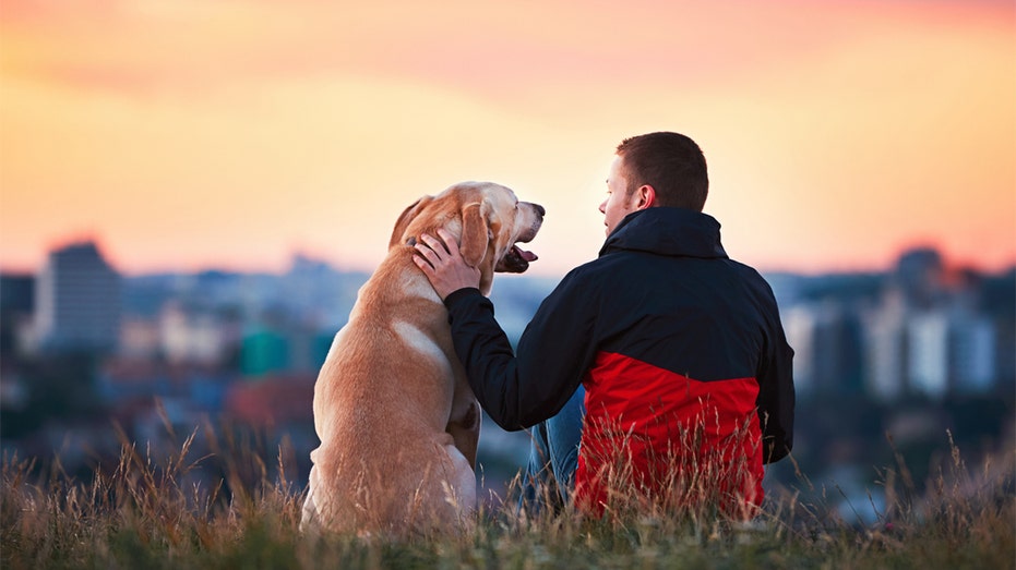 man with dog