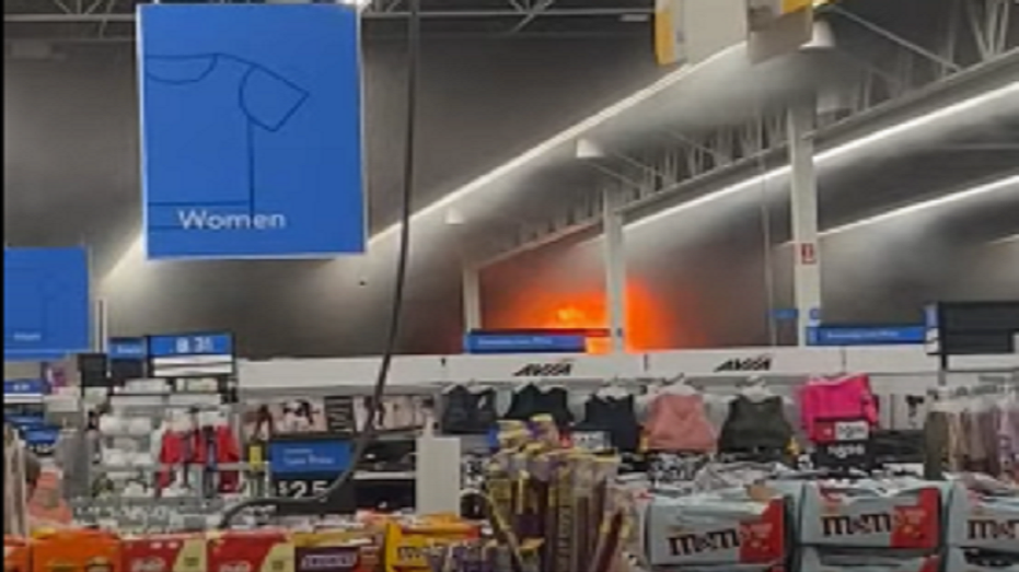 Georgia fire inside Walmart store