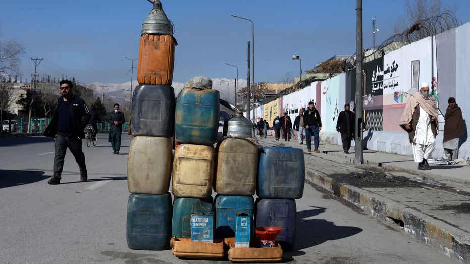 Gas cans in Kabul, Afghanistan