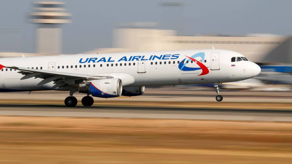 Ural Airlines Airbus A321-200 airplane taking off