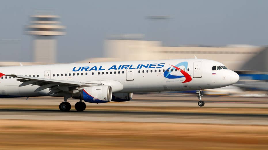 Ural Airlines Airbus A321-200 airplane taking off