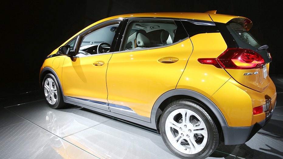 A yellow Chevy Bolt EV