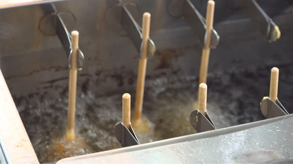 Hand dipped corn dogs at the fair