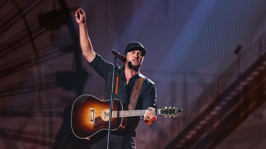 Luke Bryan performing in Las Vegas