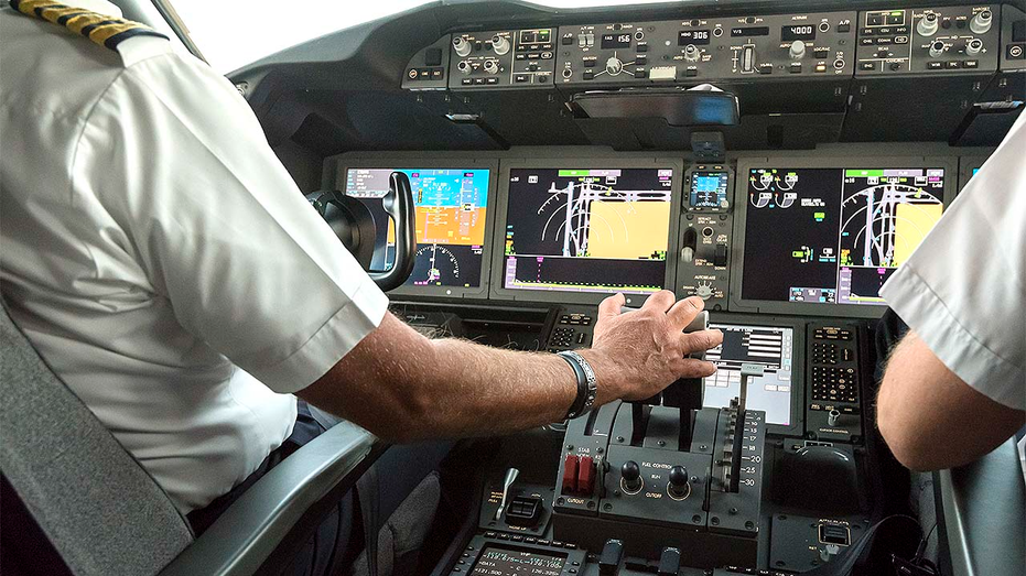 Pilots in a cockpit