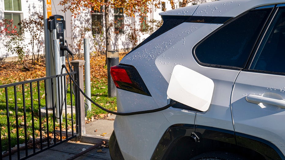 Toyota Rav4 plugged in to charge