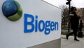 FILE PHOTO: A sign marks a Biogen facility in Cambridge, Massachusetts, U.S. January 26, 2017.  REUTERS/Brian Snyder