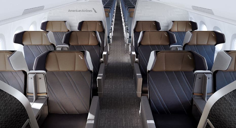 American Airlines Flagship Suite: Close-up view of seat chairs