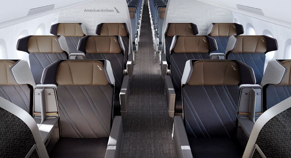 American Airlines Flagship Suite: Close-up view of seat chairs