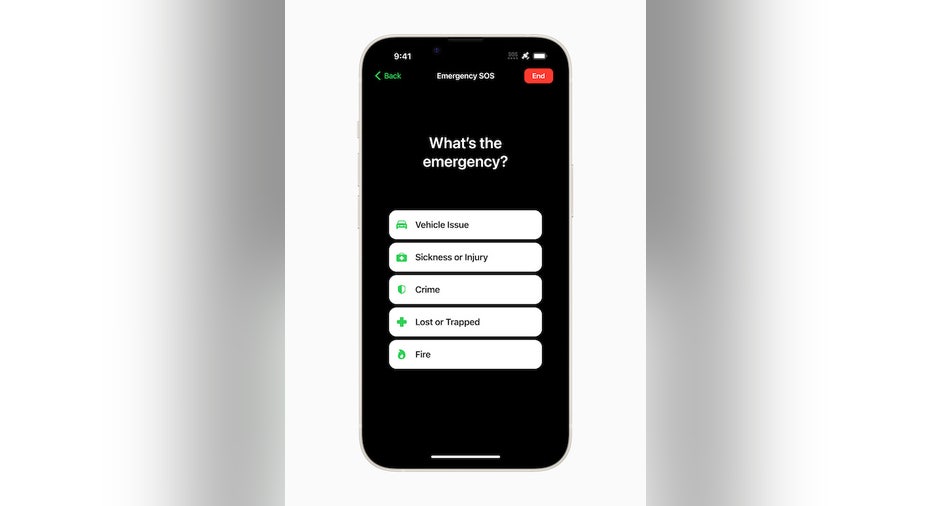 Apple Emergency SOS questionnaire