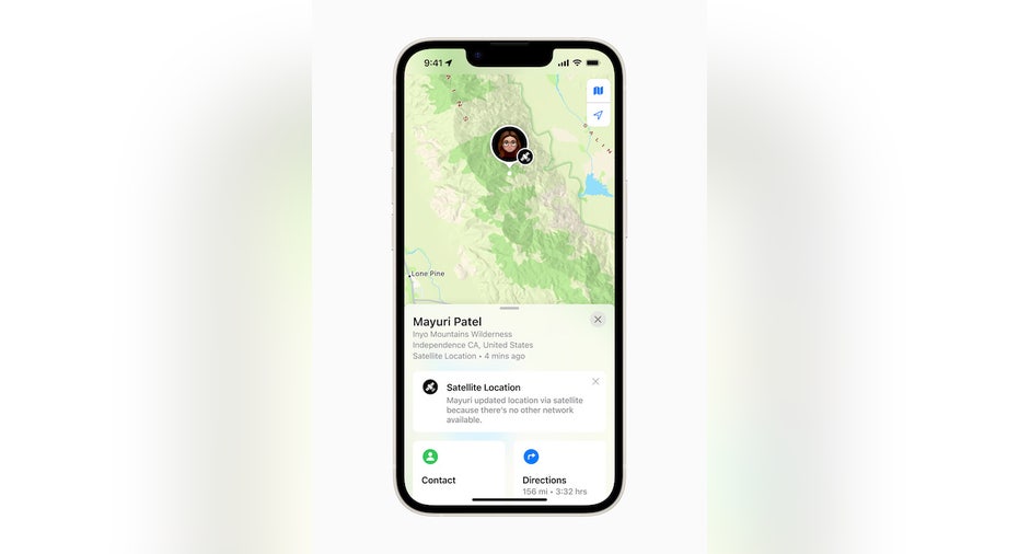 Apple Emergency SOS map