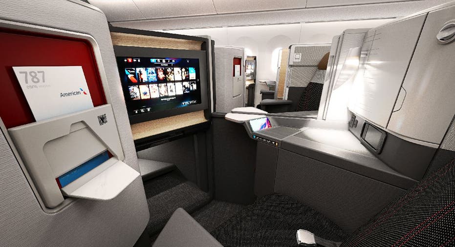 American Airlines Flagship Suite: Side view of seat