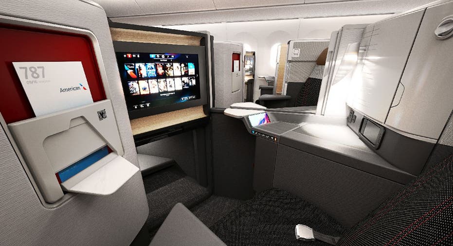 American Airlines Flagship Suite: Side view of seat