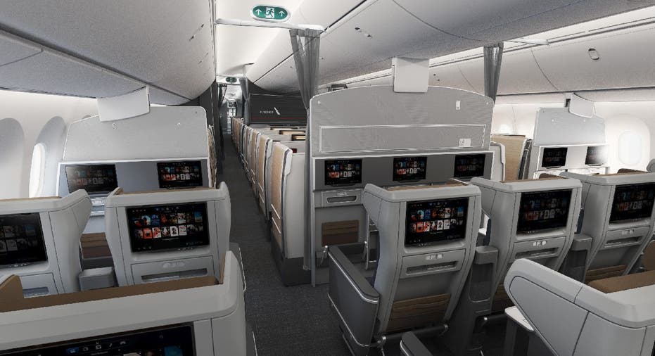 American Airlines Premium Economy: In-seat entertainment console