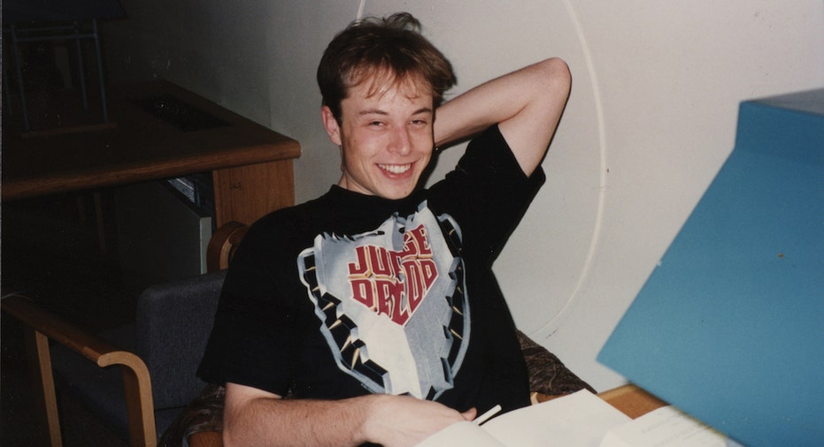 Young Elon Musk in college