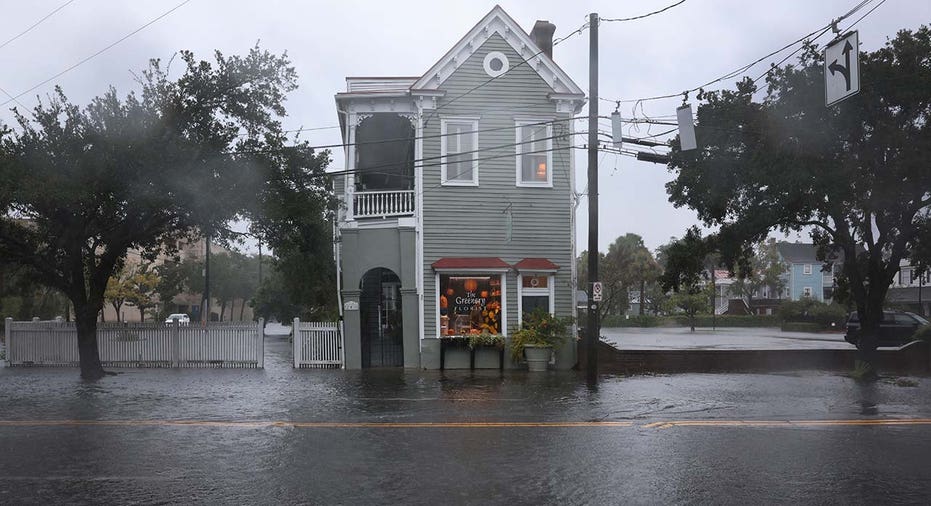 flooded street in South Carolina