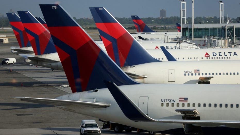 Delta Air Lines planes are seen at John F. Kennedy International Airport