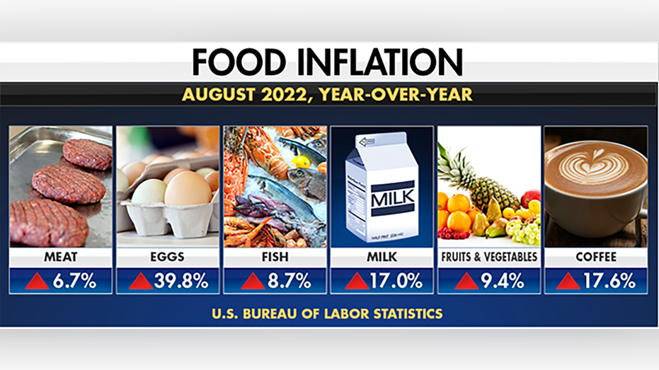 August 2022 inflation statistics graphic food