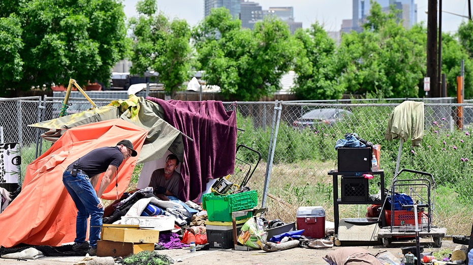 Homeless camp in Denver