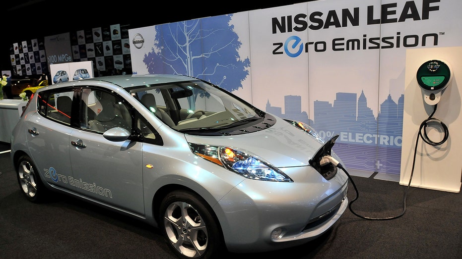 The Nissan Leaf at a car show